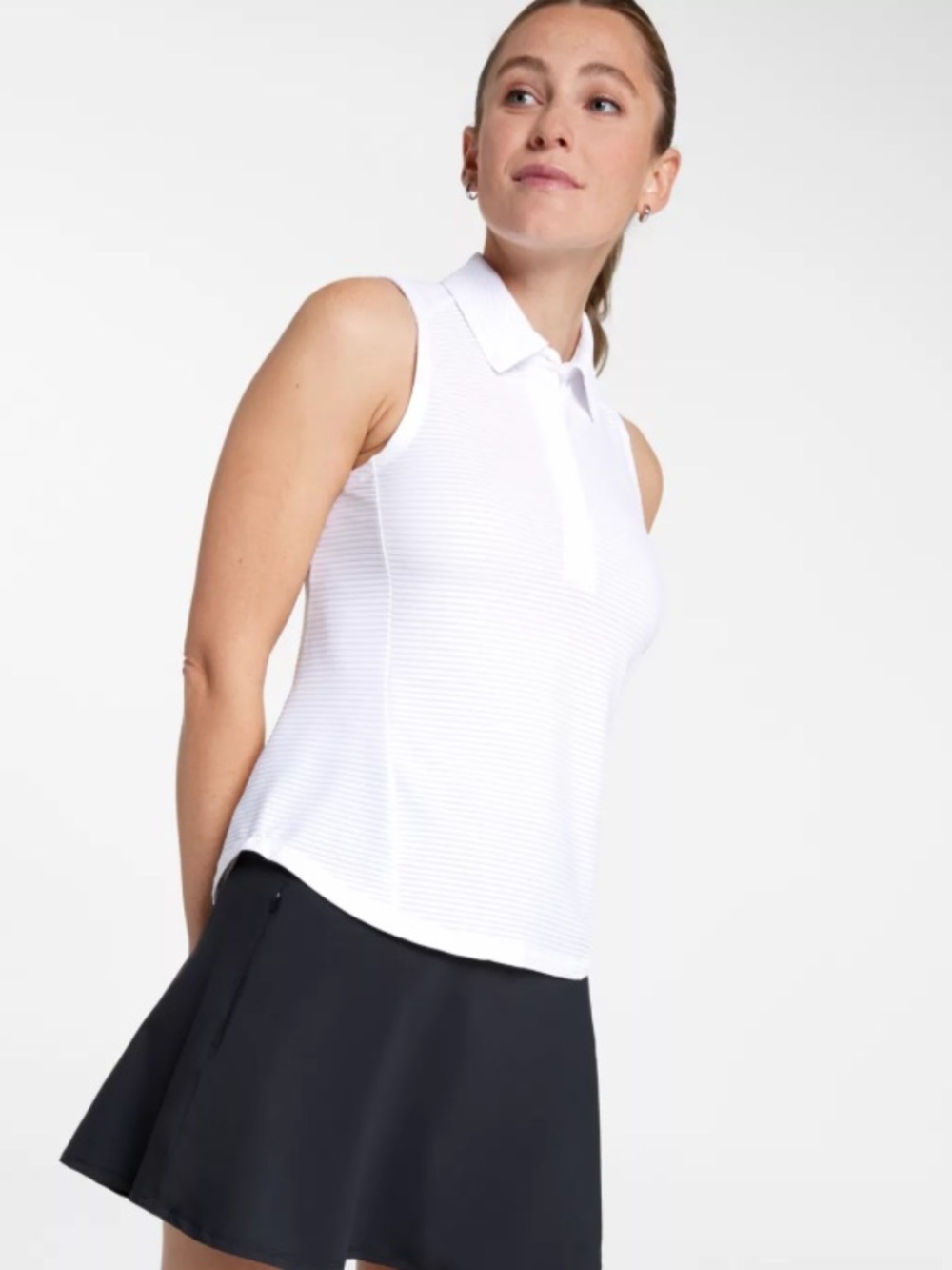 Calia golf white renew sleeveless Polo Top - Classic Collared Knit. XXL